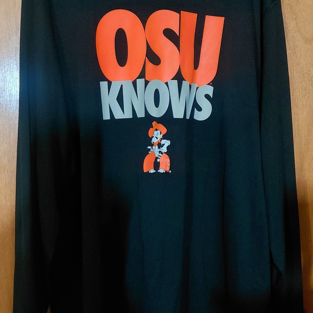OSU Nike Black Long Sleeve Tee with Pistol Pete